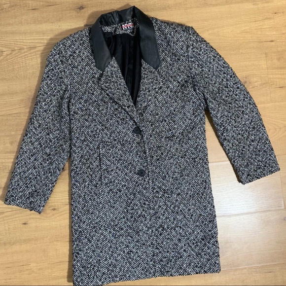 Vintage New York Girl Womens Wool Knee Length Coat - Picture 1 of 8